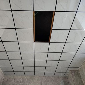 Chất lượng cao kim loại vật liệu trang trí ceil nhôm thả gạch Trần 595x595 nhôm nằm trong Trần cho văn phòng xây dựng - Product Image 4