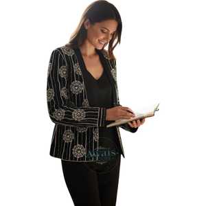 เสื้อเบลเซอร์ผู้หญิงแบบตัดแขนยาวสำหรับงานนำเสนอในวันสัมภาษณ์ออฟฟิศผู้จำหน่ายอินเดีย - Product Image 6