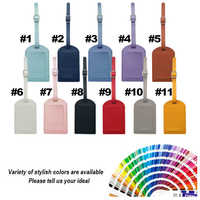 Offre Spéciale étiquettes à bagages en cuir PU personnalisées étiquettes de bagages de voyage d'affaires avec logo personnalisé