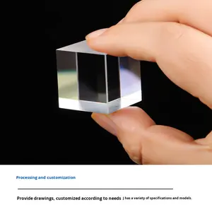 하오 Xuan <span class=keywords><strong>BK7</strong></span> 반사 프리즘 광학 유리 사용자 정의 크기 투명 소형 TV 반투명 접착 큐브 1.5168 굴절률 - Product Image 4