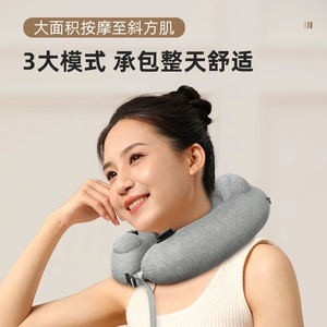 เครื่องนวดหมอนรูปตัว U พร้อมความร้อนและการนวดคอแบบนวดคลึง ชาร์จ USB ได้ สำหรับใช้ในบ้าน - Product Image 3