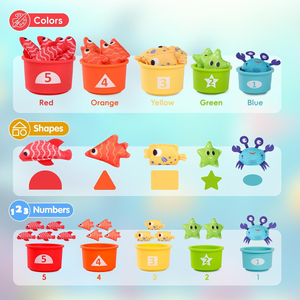 ของเล่นสำหรับเด็กวัยหัดเดินแบบมอนเตสซอรี่ของเล่นผ้าตกปลาของเล่นรูปสัตว์การเรียนรู้ของเด็กทารกของขวัญสำหรับฝึกใช้มอเตอร์ที่ดียอมรับการปรับแต่งได้ - Product Image 1