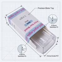 Boîte de compléments personnalisée en carton ivoire avec revêtement aqueux et insert en plastique PET pour kit de bien-être, vente en gros usine