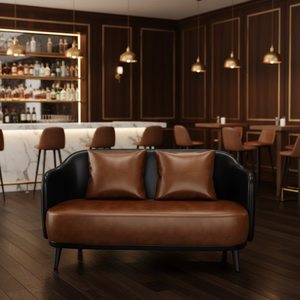 Ensemble de canapés en bois massif de luxe pour restaurant, mobilier commercial pour café, <span class=keywords><strong>bar</strong></span>, pub, salon, <span class=keywords><strong>espace</strong></span> repas - Product Image 2