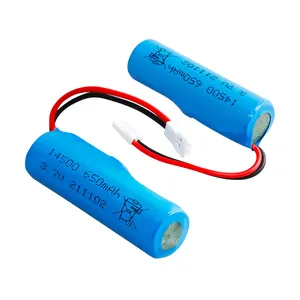 Fabrika doğrudan şarj edilebilir silindirik pil 3.7V 650mAh 14500 10C tekne oyuncak aksesuarları lityum iyon batarya