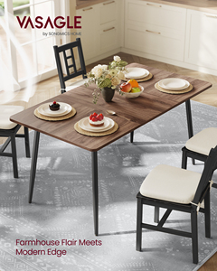 <span class=keywords><strong>Table</strong></span> de cuisine moderne <span class=keywords><strong>VASAGLE</strong></span> avec plateau résistant à la chaleur, assemblage rapide, <span class=keywords><strong>table</strong></span> à <span class=keywords><strong>manger</strong></span> de 55,1 pouces pour 4 à 6 personnes - Product Image 2