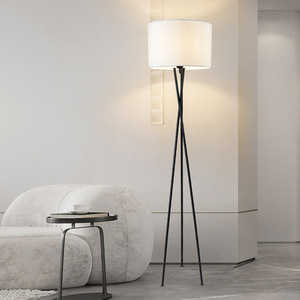 Lampe <span class=keywords><strong>sur</strong></span> <span class=keywords><strong>pied</strong></span> vintage américaine de luxe, décoration moderne, en fer, avec abat-jour jaune et base E27 pour salon - Product Image 5