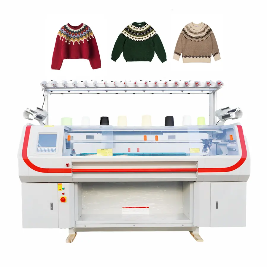 Popular 3 System Jacquard Flat Knitting Machine Sweater Knitting Machine