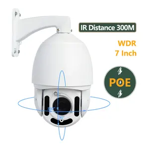 7 inch PoE+ Remote Live View 33X 36X Optical Zoom Ai PTZ Camera Sound Alarm 120dB PoE PTZ Security Cameras