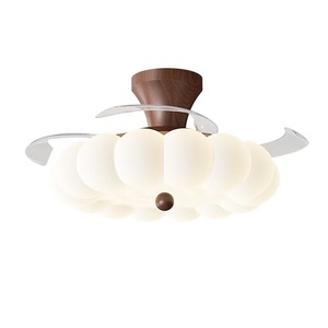 Ventilateur de plafond LED Dongbao avec design floral invisible pour chambre et salle à manger - Product Image 3