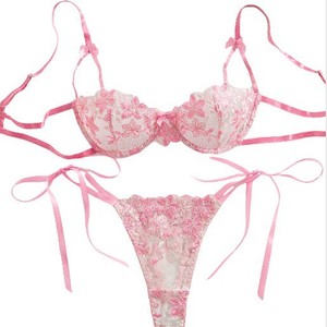 Nouvelle lingerie sexy pour femmes, ensemble deux pièces, sous-vêtements brodés fragmentés haut de gamme, respirant, confortable, lingerie pour femmes - Product Image 5
