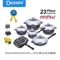 Lot de 23 ustensiles de cuisine impériaux en aluminium, antiadhésifs, avec casseroles épaisses et poêles doubles, pour l'exportation mondiale, directement du fabricant chinois.