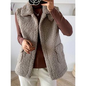 Nuevo Producto Exclusivo: Chaleco de Lana de Cordero, Versión Coreana, Corte Holgado, con Chaqueta de Lana de Cordero en el Exterior - Product Image 3