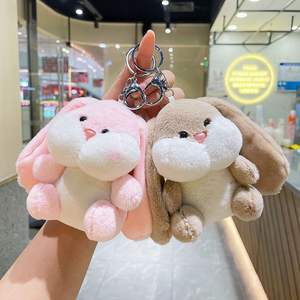 سلسلة مفاتيح على شكل أرنب محشو مخصص رائج لعام 2026، لعبة إبداعية من القطن، قلادة أرنب صغيرة للحقائب، حلقة مفاتيح لطيفة بالجملة - Product Image 5
