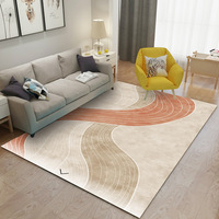 Tapis en velours cristal abstrait nordique, fabriqué à la machine, moderne, absorbant, couverture pour la maison, salon, table basse, hôtel, bureau
