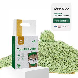 Toptan Tofu kedi kumu hızlı topaklanma kum düşük fiyat evcil hayvanlar için biyobozunur doğal çöp yıkanabilir bezelye karbon Fiber malzeme - Product Image 1