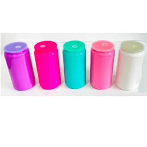 USA Warehouse 50pack Macaron Sublimation16oz Verre Canette <span class=keywords><strong>Verres</strong></span> <span class=keywords><strong>à</strong></span> <span class=keywords><strong>Bière</strong></span> Tasse avec Couvercles Tasse <span class=keywords><strong>à</strong></span> Café avec Straw-116OZSOLID02 en Plastique - Product Image 2