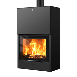 Stufa a legna per riscaldamento domestico <span class=keywords><strong>con</strong></span> porta scorrevole in <span class=keywords><strong>vetro</strong></span> a sollevamento e ampio <span class=keywords><strong>vetro</strong></span> panoramico, per villa - Product Image 1
