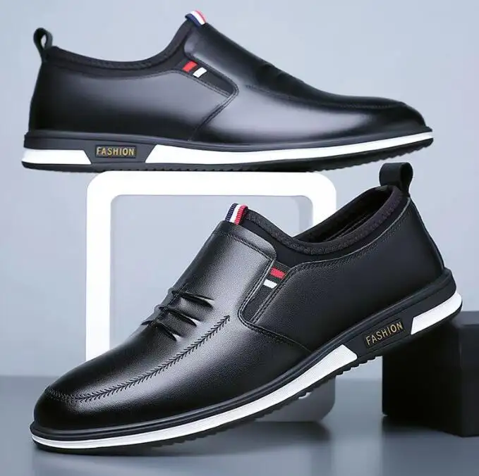 Leather shoes men's business casual trendy shoes 2022 four seasons fashion shoes wholesale