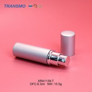 Flacon de parfum rond en aluminium argenté personnalisable de 6 ml, portable, avec fenêtre, remplaçable pour shampoing - Product Image 3