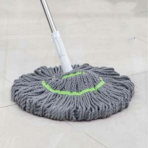 Serpillère manuelle 2-en-1 détachable pour nettoyage humide/sec, idéale pour cuisine, parquet, restaurant, avec essorage automatique - Product Image 1