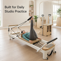Vente directe fabricant : Lit de Pilates Reformer réglable en aluminium et érable, durable et portable, pour entraînement du tronc - Prise en charge OEM/ODM du logo