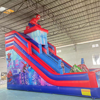 Toboggan aquatique gonflable pour adultes avec piscine, toboggan gonflable pour bateau, toboggan gonflable Spiderman pour piscine