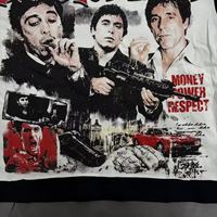 Kaos Raglan Pria Life Hustlers Model Distressed dengan Grafis Cutout, Warna Hitam Putih Kontras, Lengan Pendek, Streetwear