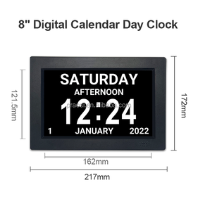 Pros-reloj con recordatorios de medicina, reloj despertador de día Digital con Control remoto, memoria de pérdida de memoria, con pantalla <span class=keywords><strong>IPS</strong></span> HD de 8 pulgadas - Product Image 6