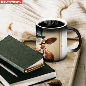 Frosted Black Matte <b>Ceramic</b> <b>Mug</b> 11oz Heat Activated Daily Drinking Cup - Product Image 3