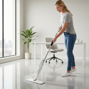 <span class=keywords><strong>Mop</strong></span> Rotante a 360° con Bottiglia d'Acqua per Pulizia Pavimenti, <span class=keywords><strong>Mop</strong></span> Piatto Girevole in Microfibra Resistente per Pulizia a Secco e Umido - Product Image 1