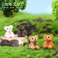 Weijin Chen Jun Handicrafts Factorys Moss Micro-paysage, combinaisons de figurines d'ours mignons, ornements d'assemblage de bricolage