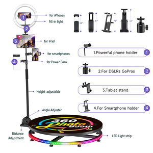 Fast Shipping Party 100cm Camera 360 Video Photo Booth 3-4 People Rotating Platform Photobooth Machine - Product Image 3
