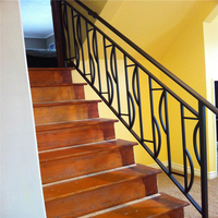 Balustrade d'escalier décorative en fer forgé, balustrade pour escaliers en fer forgé à bon prix