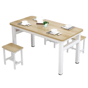 Commercial Simple Square Dining <strong>Table</strong> and Chair Set Suitable for Fast Food Stalls Snack Bars Hotels <strong>Canteens</strong> and Restaurants - Product Image 2