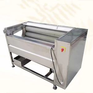 Machine à laver et à éplucher les légumes à rouleaux brosseurs pour carottes, râpées, gingembre, patates douces, manioc, radis et fruits - Product Image 6