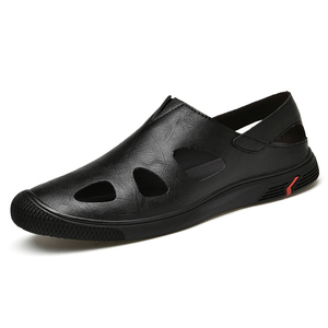 Sandalias Planas de Pescador para Hombre de Alta Calidad, Zapatos de PU, Antideslizantes, Transpirables, con Suela Hueca y Suave, para Conducir - Product Image 1