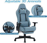 Chaise de jeu de luxe à prix réduit, livraison gratuite, chaise de bureau mignonne avec fonction massage et repose-pieds