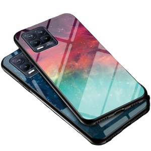 Custodia in vetro temperato di lusso per <span class=keywords><strong>OPPO</strong></span> Realme 8 <span class=keywords><strong>A74</strong></span> A54 A93 4G 5G Reno 6 pro Cover posteriore in marmo duro TPU in vetro temperato - Product Image 1