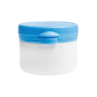 Bouteille de bonbons en plastique PP de 100 ml avec bouchon coloré anti-enfants, fermeture à anneau, impression sérigraphique, nouveau design, pot à crème