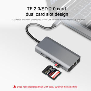 <span class=keywords><strong>Hub</strong></span> USB C Type-C 8 en 1, adaptateur HDTV 4K, <span class=keywords><strong>hub</strong></span> <span class=keywords><strong>Thunderbolt</strong></span> <span class=keywords><strong>3</strong></span> avec USB-<span class=keywords><strong>3</strong></span>.0, fente TF SD, PD LAN pour <span class=keywords><strong>MacBook</strong></span> <span class=keywords><strong>Pro</strong></span>/Air, USB C Type-C H - Product Image 6