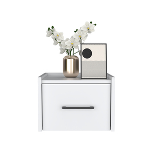 <b>Floating</b> Nightstand Calion White Bedroom Storage Cabinet Wall Mount <b>Shelf</b> - Product Image 3