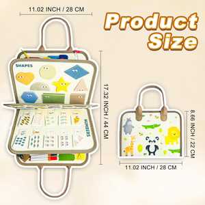 Nouveau design <span class=keywords><strong>de</strong></span> tissu en <span class=keywords><strong>feutre</strong></span>, tableau d'activités et livres d'activités, jouets éducatifs Montessori, idéal pour les tout-petits pour les activités d'apprentissage préscolaire - Product Image 4