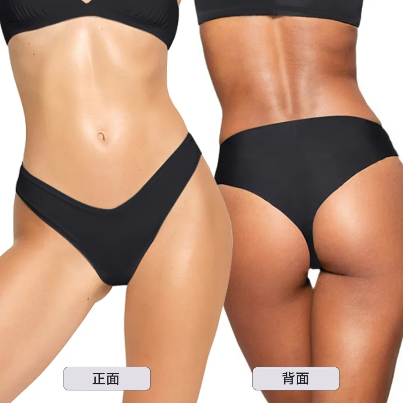 sk1233-190%cotton 10%spandex shapewear jersey Dipped Thong high cut fit stretchy lounge throwback underwear  panties