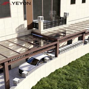 Portique multi-voitures écologique anti-corrosion en verre trempé double, style contemporain, pour villa de luxe, inspiré du patrimoine chinois - Product Image 1