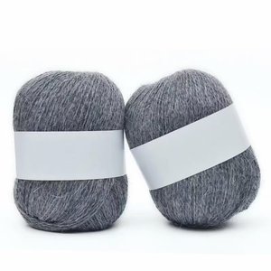 Boule de laine de bricolage directe d'usine boule de laine de vison à longue main fil mélangé acrylique grossier recyclé teint fil tissé à la main en gros - Product Image 5