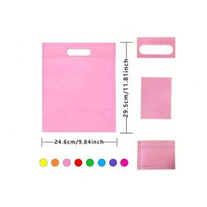 High Quality Recyclable Custom Logo Printed Letter Pattern Colorful Non <b>Woven</b> Grocery Tote <b>Bag</b> 34x40cm - Product Image 3