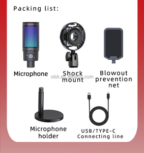 Clavax CLUSB-850 Chuyên Nghiệp Đa Hướng RGB Chơi Game <span class=keywords><strong>Mic</strong></span> Cardioid Nhựa Máy Tính Để Bàn Podcast Condenser Sống Microphone Cho <span class=keywords><strong>PC</strong></span> - Product Image 6