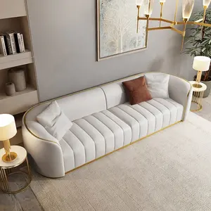 Aomisi Casa đồ nội thất sang trọng mới Mô Hình Bộ Sofa trắng sofa thiết kế chính hãng Da SOFA PHÒNG KHÁCH đồ nội thất thiết lập