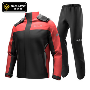 Conjunto de impermeable para motocicleta Sulait, chaqueta y pantalones de dos piezas para motociclistas, para repartidores de bicicletas eléctricas al aire libre, tela Oxford - Product Image 5
